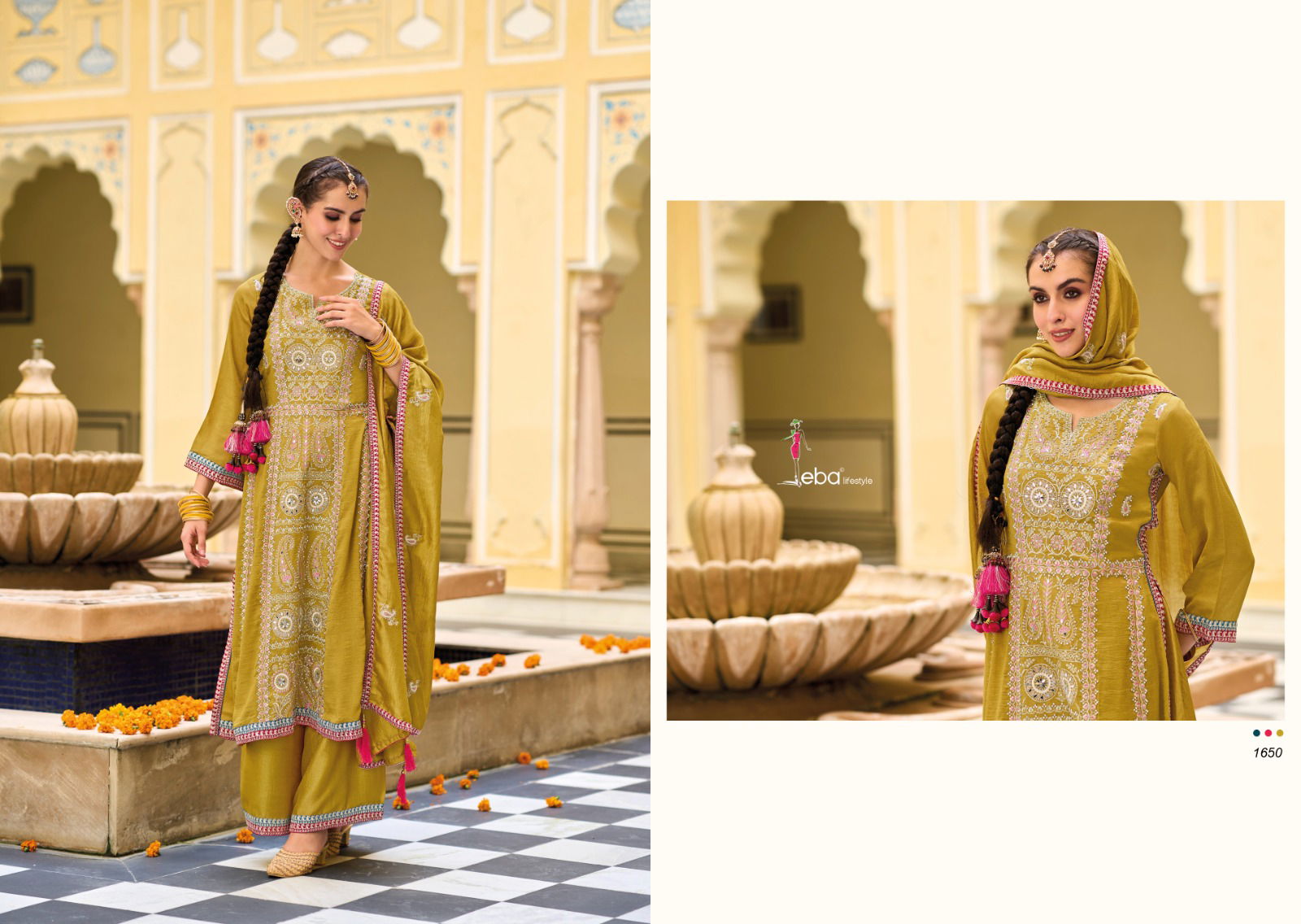 Diva By Eba Premium Silk Embroidery Wedding Wear Readymade Suits Wholesale Suppliers In Mumbai